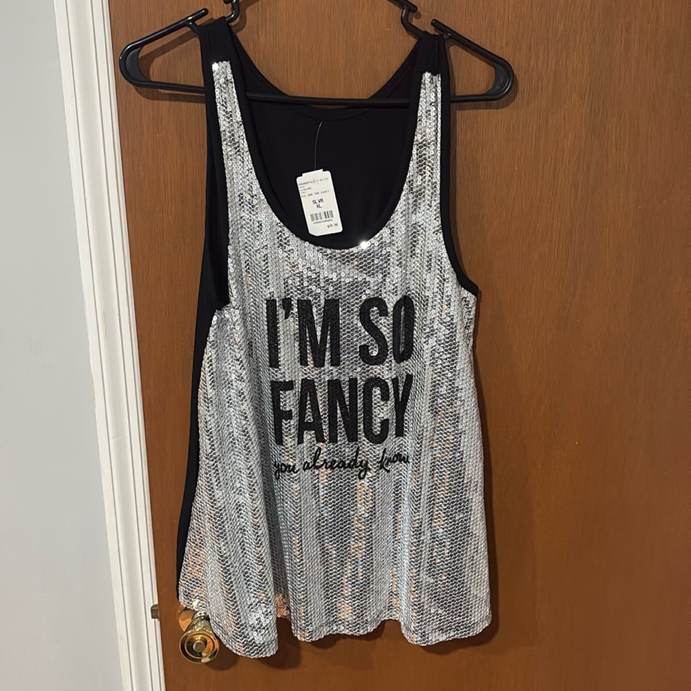 Sequin tank top